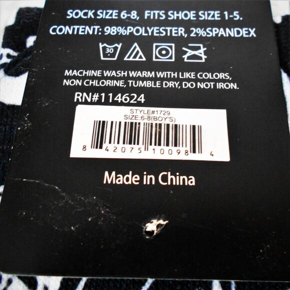 Versace Boys Socks Black White 1969 Size 6-8 Abbigliamento Sportivo SRL - Picture 9 of 9